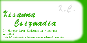 kisanna csizmadia business card